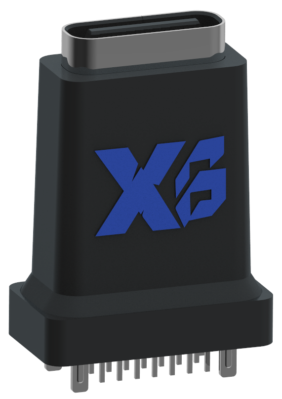 XB-TYPE C 16P-8-X  XB DIP TYPE C插座USB 16P  立式防水Type c USB母座DIP H=17.5